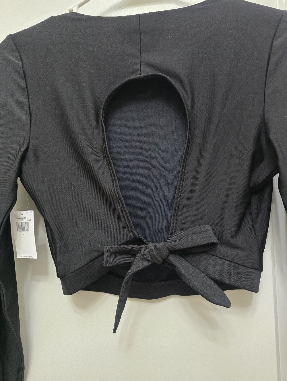 Old Navy Black Cutout Rashguard Swim Top